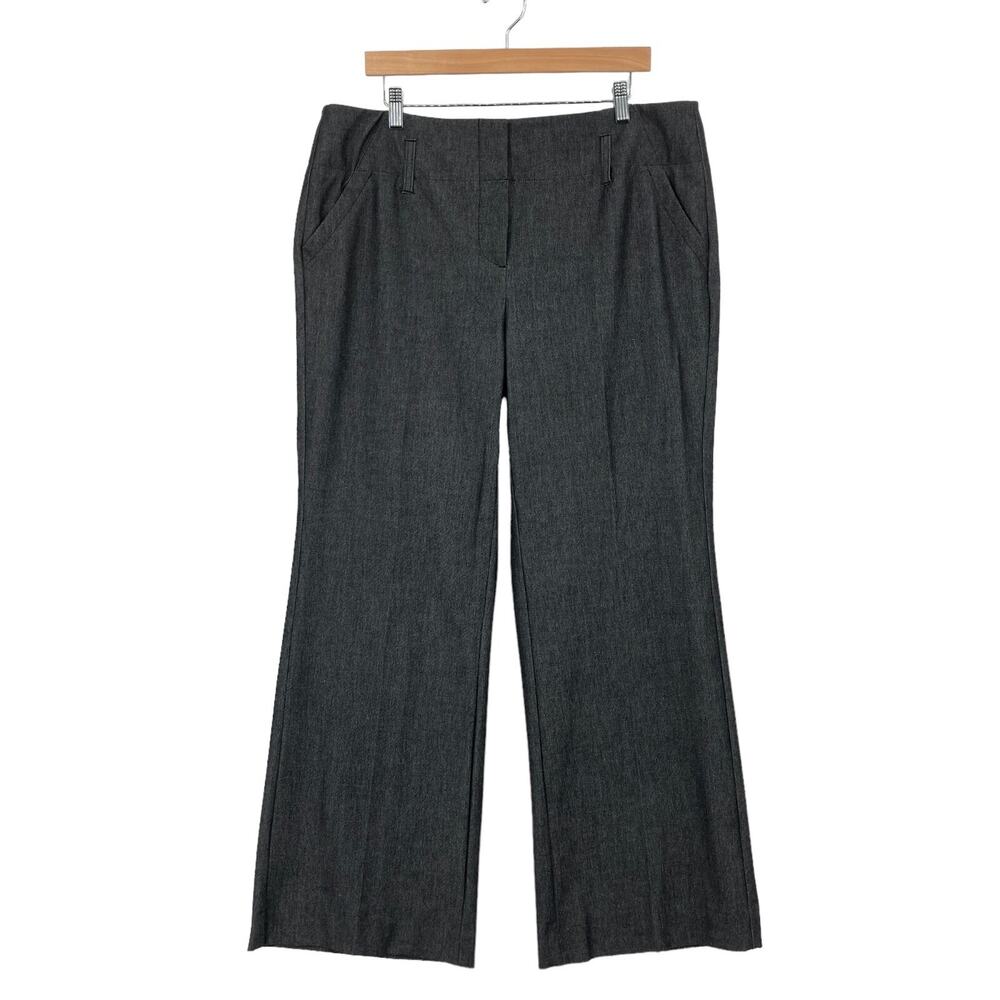 INC International Concepts Dress Pants Womens 16W Gray Flat Front Career